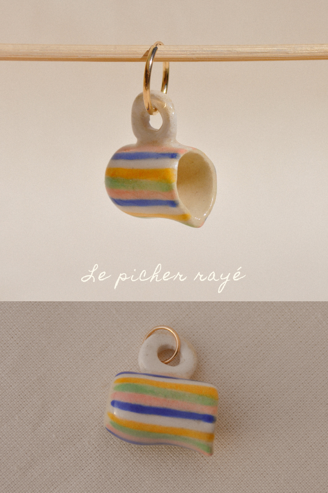 Dessine-moi un souvenir - Pendentif ou Monoboucle d'oreille - Pièces uniques
