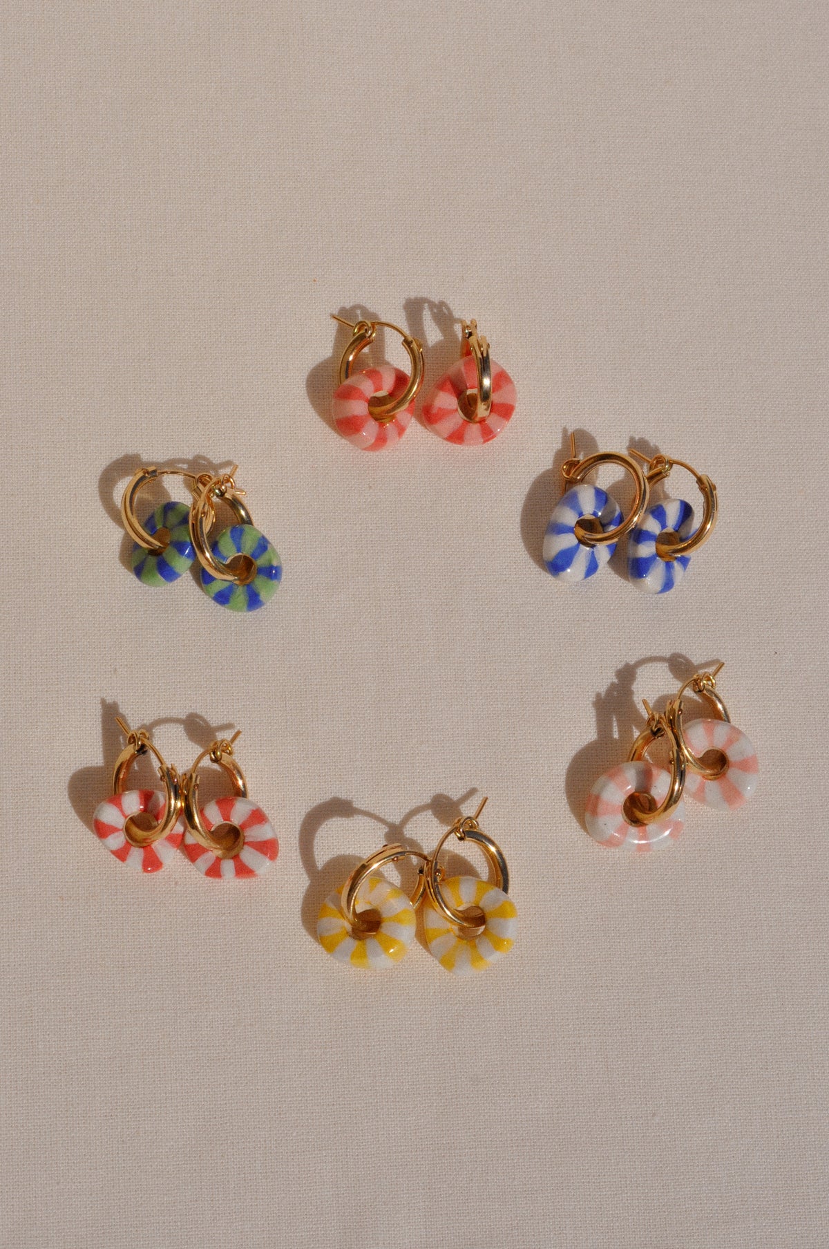 Peladilla mini rayée - Boucles d'oreilles ou Pampille