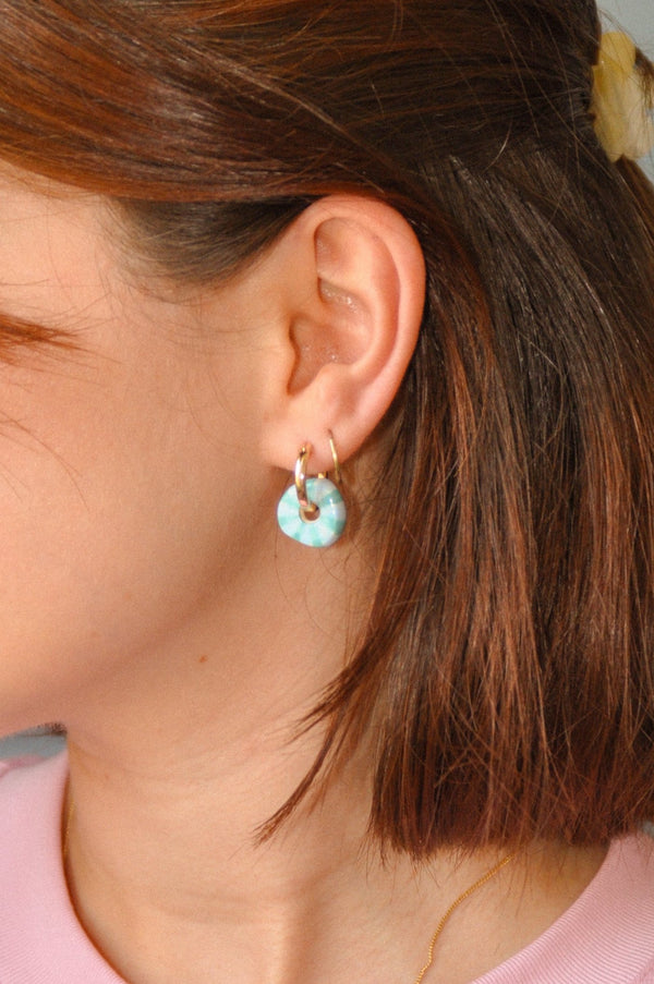 Peladilla mini rayée - Boucles d'oreilles ou Pampille
