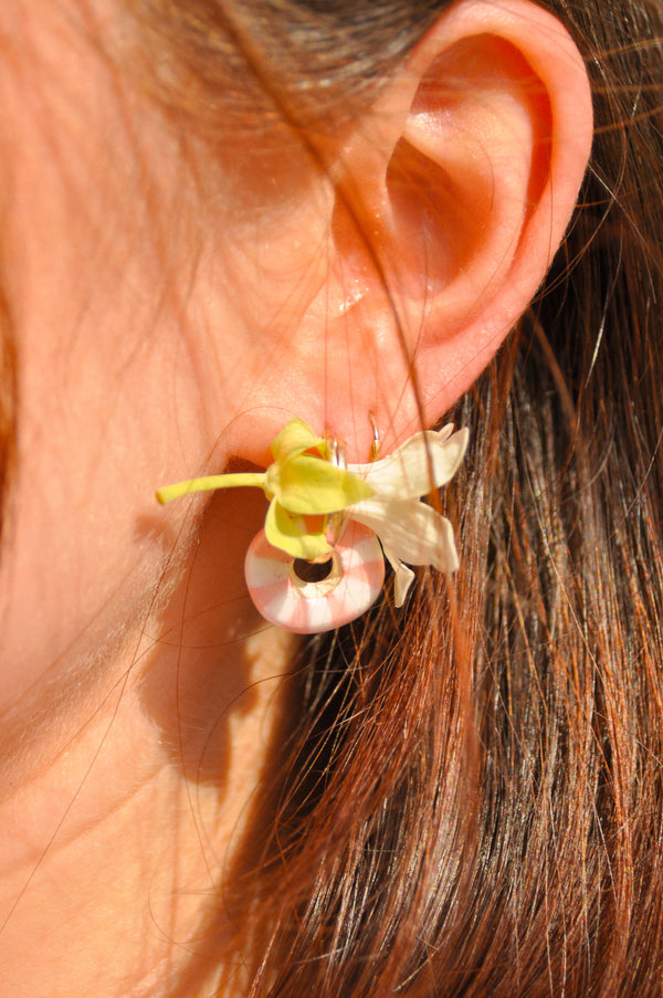 Peladilla mini rayée - Boucles d'oreilles ou Pampille